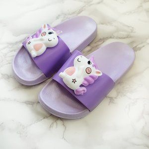 Kids Happy Animal Open-toe Slide Sandals UNICORN